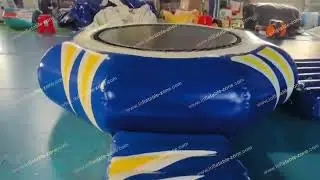 New Inflatable Water Floating Trampoline Combo With Launch And Slide