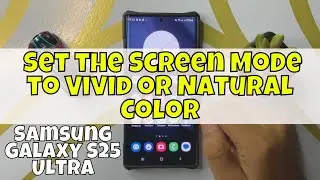 How to Set the Screen Mode to Vivid or Natural Color Samsung Galaxy S25 Ultra