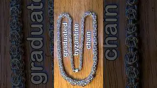 Making a silver graduated byzantine chain necklace.