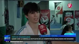 Dylan Balcaza logr&oacute; medalla de plata de karate en los Juegos Jadar