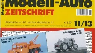 Modell-Auto Zeitschrift Magazin Modelle Hauber G&uuml;ldner Hartmus Peters H0-Modelle NPE