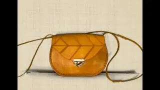 DIY handmade leather bag Handmade leather bag, how to make/sew leather bag tutorial video