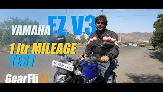 Yamaha FZ V3 - 1Ltr Mileage Test | GearFliQ