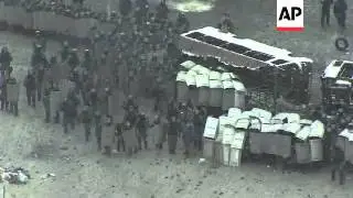 Police fire rubber bullets at protesters, protesters hit with batons