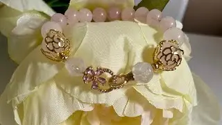 Создание дизайна, подбор фурнитуры для браслета «Розовая мечта» от@HalynaGemBeads#украшенияизкварца 