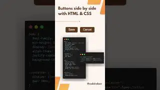 Buttons side by side with HTML and CSS #html #css #code #codeindoor