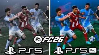 Сравнение графики EA Sports FC 26 PS5 и PS5 Pro