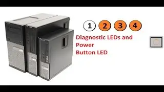 dell optiplex diagnostic LED indicators lights 2  3  4 for  9010,7010,990,790,980,780
