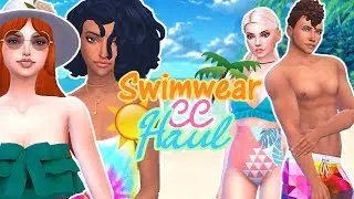 The Sims 4- Swimsuit CC HAUL! Male and Female Swimwear!