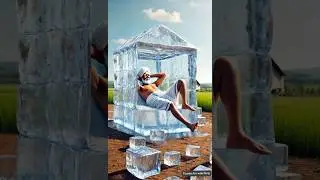 Farmer troubled by the heat, builds a wooden house but still the heat does not subside 😭 #ai