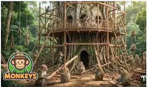 Indian Monkeys Build a Massive Shelter on a Giant Ancient Tree for Hundreds of Their Kind