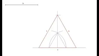 Construcci&oacute;n de un tri&aacute;ngulo equil&aacute;tero conociendo la altura - M&eacute;todo 1