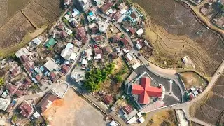 The beauty of Ummulong village in Meghalaya from above 👍
