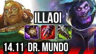 ILLAOI vs DR. MUNDO (TOP) | 67% winrate, 6 solo kills | KR Master | 14.11