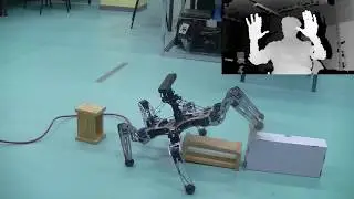 Teleoperation of a six-legged walking robot using a hand tracking interface