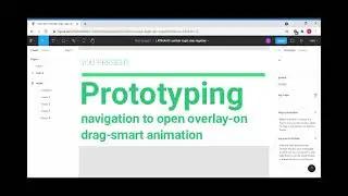 PROTOTYPING-navigation to open overlay, on drag and smart animation