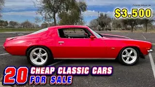 Top Picks of Vintage Cars for Sale by Owners ! 20 Classic Cars Selling Incredibly Cheap