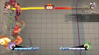 USF4 - Ultra - Cross up Fierce Sakura combos on Decapre