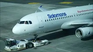 Auckland International Airport | Solomons A320 and Air NZ Boeing 777