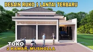 Desain Rumah 1 lantai+Toko//Desain ruko 11x13m 1 lantai