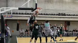 Aaron White flies for 2 dunks in his first game for Zalgiris