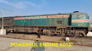 Pakistan Railway Engine 6013 & Economy Class Coaches arriving at Station 🚄