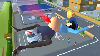 Giant police rina pregnant 🤣#sakuraschoolsimulator #shortsfilm #sss #viralvideo #trending #newupdate