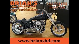 Used Rare Black Denim 2011 Harley-Davidson&reg; Softail Rocker C With ABS & Security FXCWC