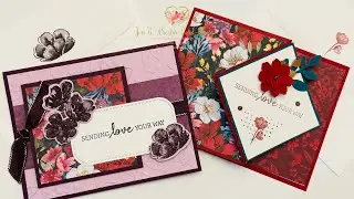 Make a Stunning Diamond Flip Fold Card & Stampin&rsquo; Up! Regal Winter Monochromatic Layered Card!
