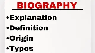 Biography | English Literature | Types Of Biography || Pure Biography || Impure Biography