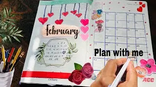 February month muslimah planner2024/muslimah planner malayalam/bullet journal/February theme planner