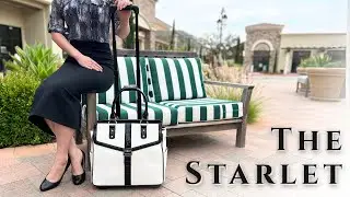 The Starlet Rolling Women's Briefcase, Laptop Tote Bag, Ladies Work Tote Bag or Weekender Bag
