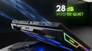 SpinBot Airflow X20 Laptop Cooling Pad with 6 High-Speed Fans | RGB Lights