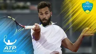 Benoit Paire tweener & sit-down winner vs Djokovic | Cincinnati 2015