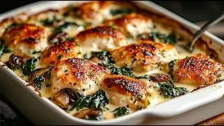 Every bite of this dish with chicken & spinach is a real treat! Easy Weeknight Dinner