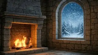 Christmas Castle Fireplace &mdash; Cozy Winter Ambience for Sleep & Relaxation 10 Hours