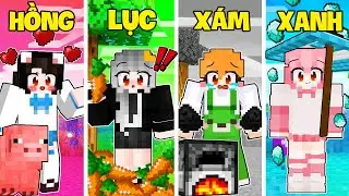 SAMMY THỬ THÁCH XÂY NHÀ MỘT MÀU SIÊU KHÓ CÙNG HỘI CHỊ EM TRONG LÀNG HERO TEAM MINECRAFT
