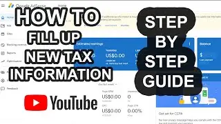 How to Submit Tax Information Form in Google Adsense for YouTube I Step by Step Guide in English