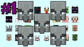 35 VINDICATORS VS ALL MOBS #1 | MINECRAFT