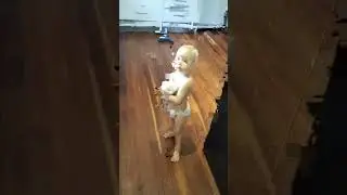 Precious Baby Brings a Baby Chicken inside the House