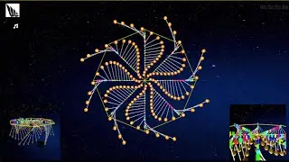 Grand Piano A Major Polyrhythmic Harmony. Octagon Pendulum Wave. #polyrhythm #pendulum #octagon