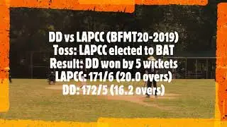 DD vs LAPCC (BFMT20-2019 | DD Batting ONLY)