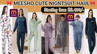 Winter night suit haul | meesho winter night suit under 500 | meesho cute night suit review #meesho