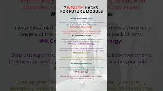 7 wealth hacks for future moguls #booksinseconds