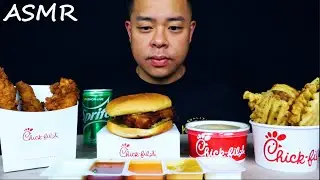 CHICK FIL A CHICKEN SANDWICH WITH MAC N CHEESE & CHICKEN TENDERS ASMR (COLLAB W/ @asmrbytempest9498)