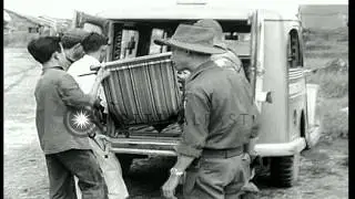 Vietnamese people come out of helicopter during rescue missions in South Vietnam. HD Stock Footage