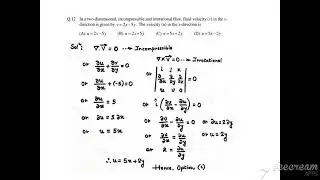 GATE Engineering Science 2018 [Fluid Mechanics XE(B)] Solved Papers