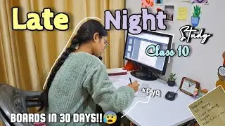Late night Study as a 10th grader 🌟| Study vlog indian 10th grader| Harshika 💖