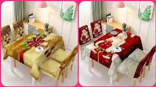 Top Fabric Dining Table Cover ideas || DIY Christmas Table Cover ideas|| Santa Themed 3D Table Cover
