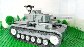 Lego WW2 Panzer III Brickmania model Review German tank. 